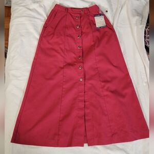 Women's Pink Button-Down Skirt